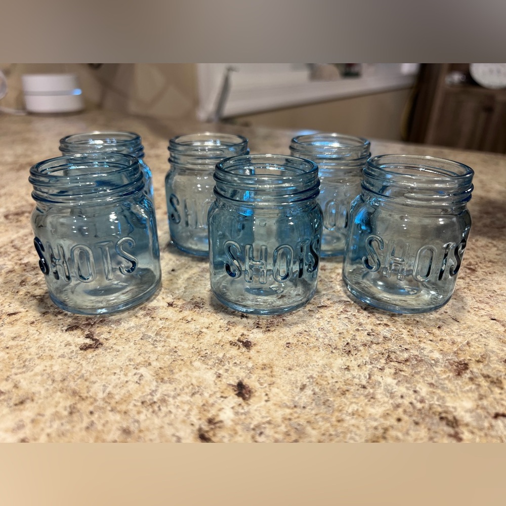Brand New-Set of 6 Mason Jar Shot Glasses